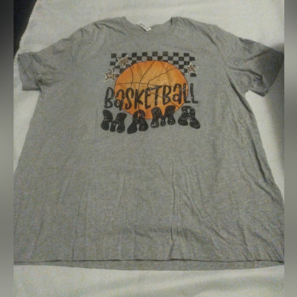 🖤4/$10 Bella Canvas Gray Tee with Orange and Black Graphic